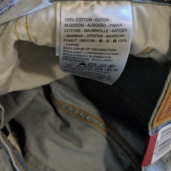 NWT Levi's 501 Taper Raw Hem Embroidered Jean sz32 - Picture 4 of 7